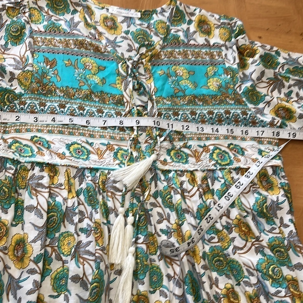 R Vivimos Boho Floral Sleeves Cottagecore Bohemian Dress (130) - Picture 7 of 9